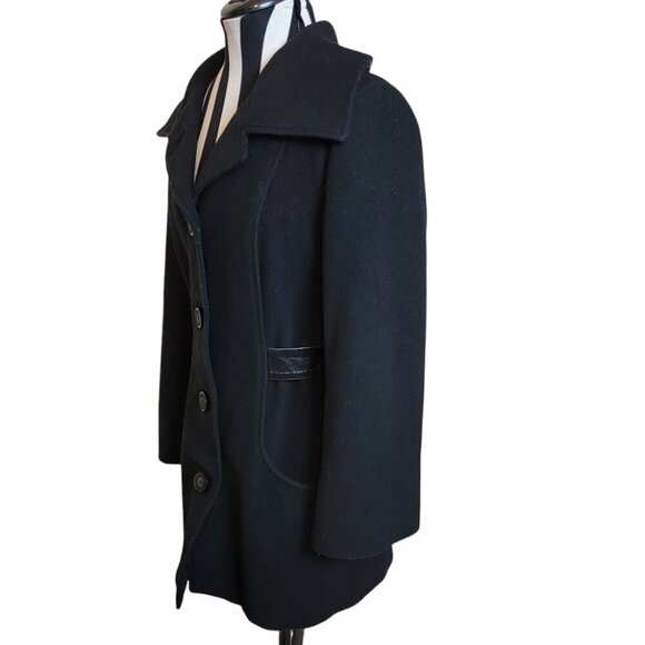Mackage Wool & Leather Trim Coat – Size M - Picture 2 of 11